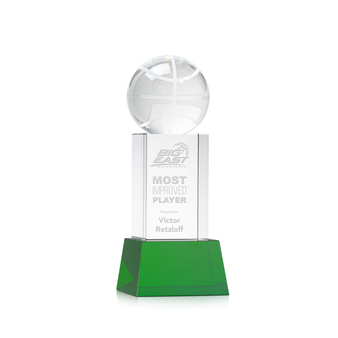 Basketball Award on Belcroft Base - Green 10