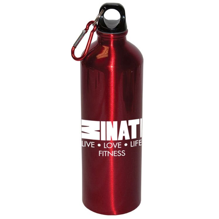 750 Ml (25 Fl. Oz.) Aluminum Water Bottle With Carabiner, custom water bottle with logo imprint 15