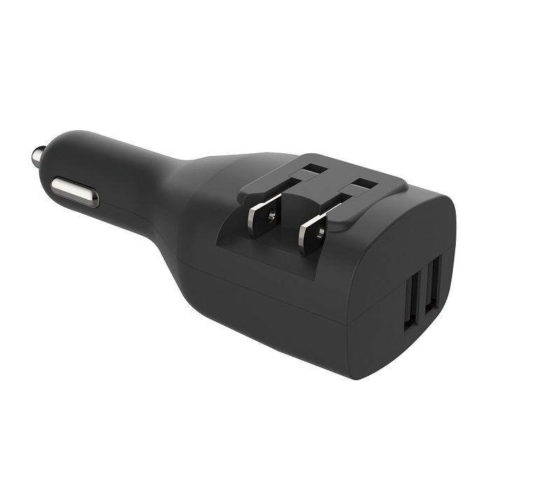 Dual Port USB Car + Wall Plug Charger 6