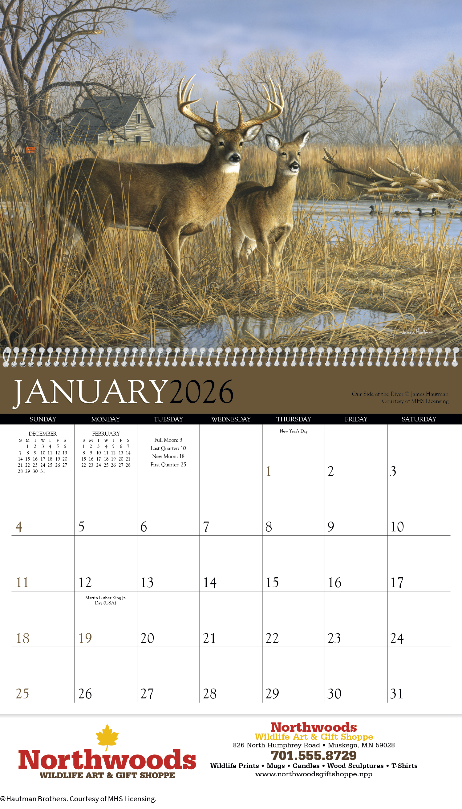 Triumph® Calendars Wildlife Art by the Hautman Brothers Calendar 29