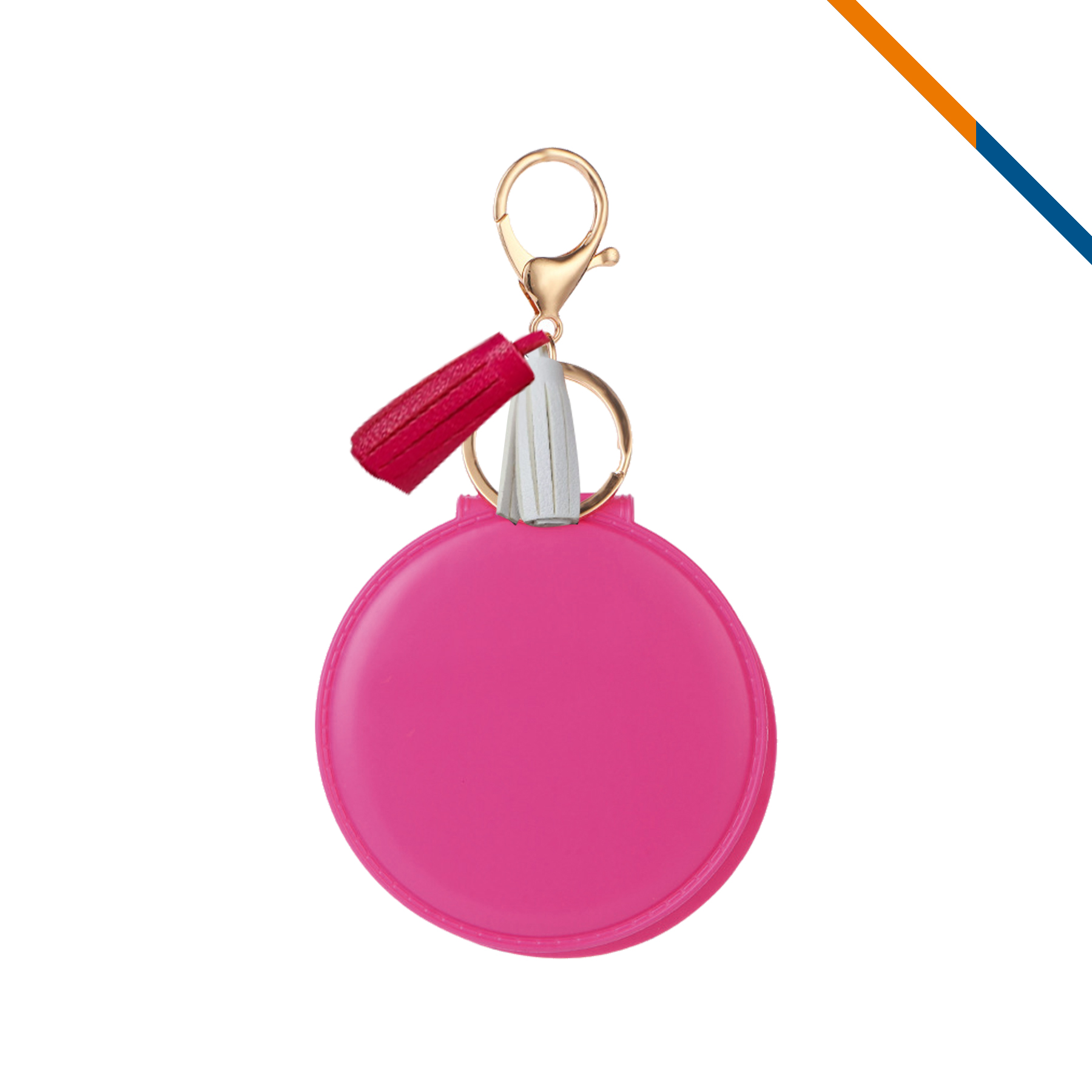KeyGlow PU Leather Keychain Compact Mirror 13