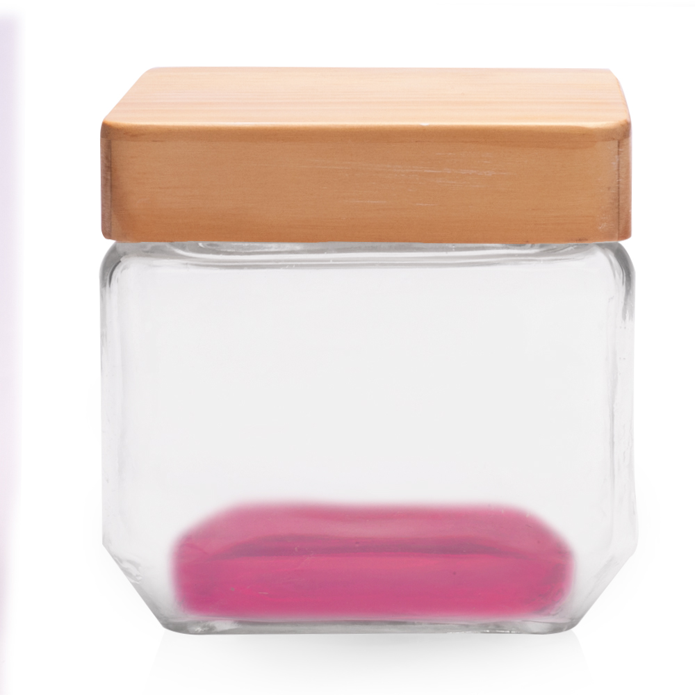 27 oz. Glass Candy Jars with Wooden Lid 2