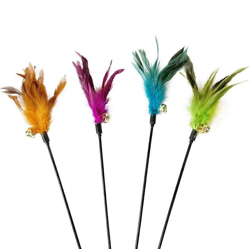 Pet Feather Toys Interactive Cat Teaser Stick 3