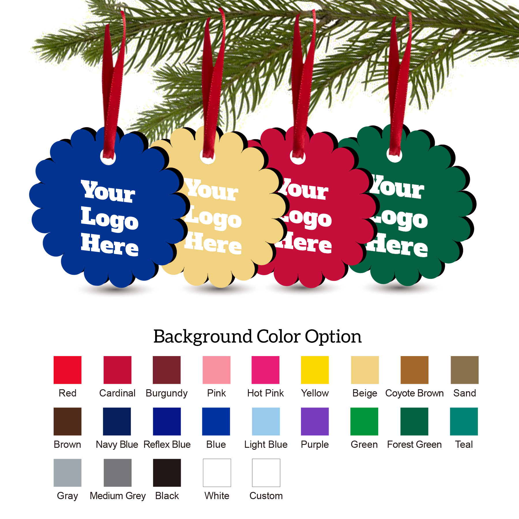 Free Shipping Solid Color Christmas Ornament - Flower 20