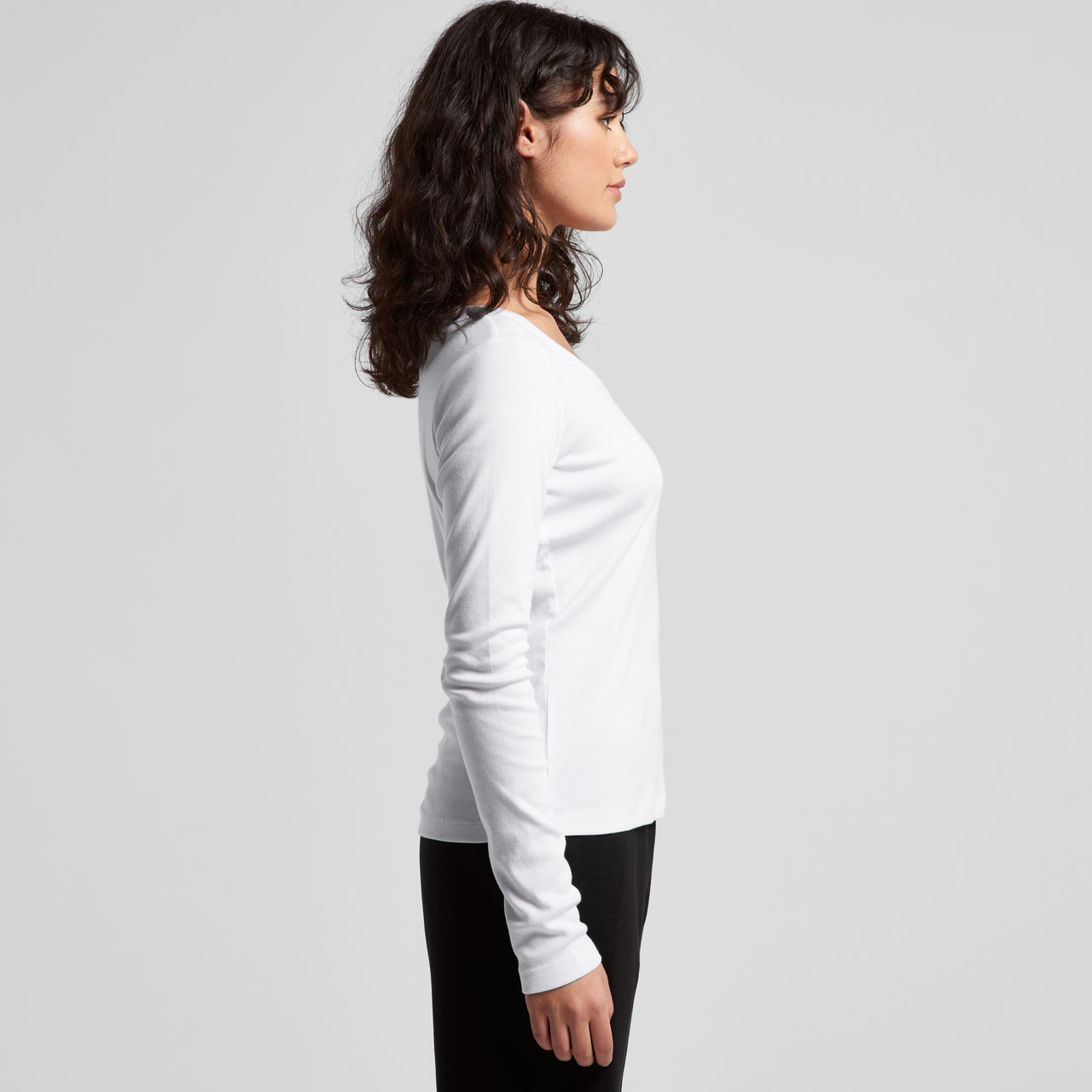 Wo's Organic Rib L/S Tee | 4075 5