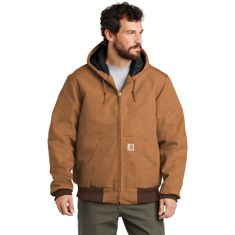 Carhartt Tall Quilted-Flannel-Lined Duck Active Jac. 10
