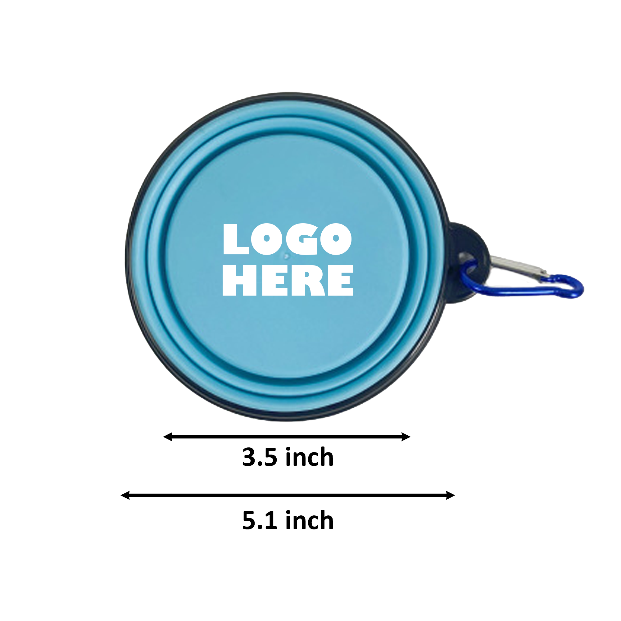 Pet Foldable Bowl With Carabiner 350ml 3