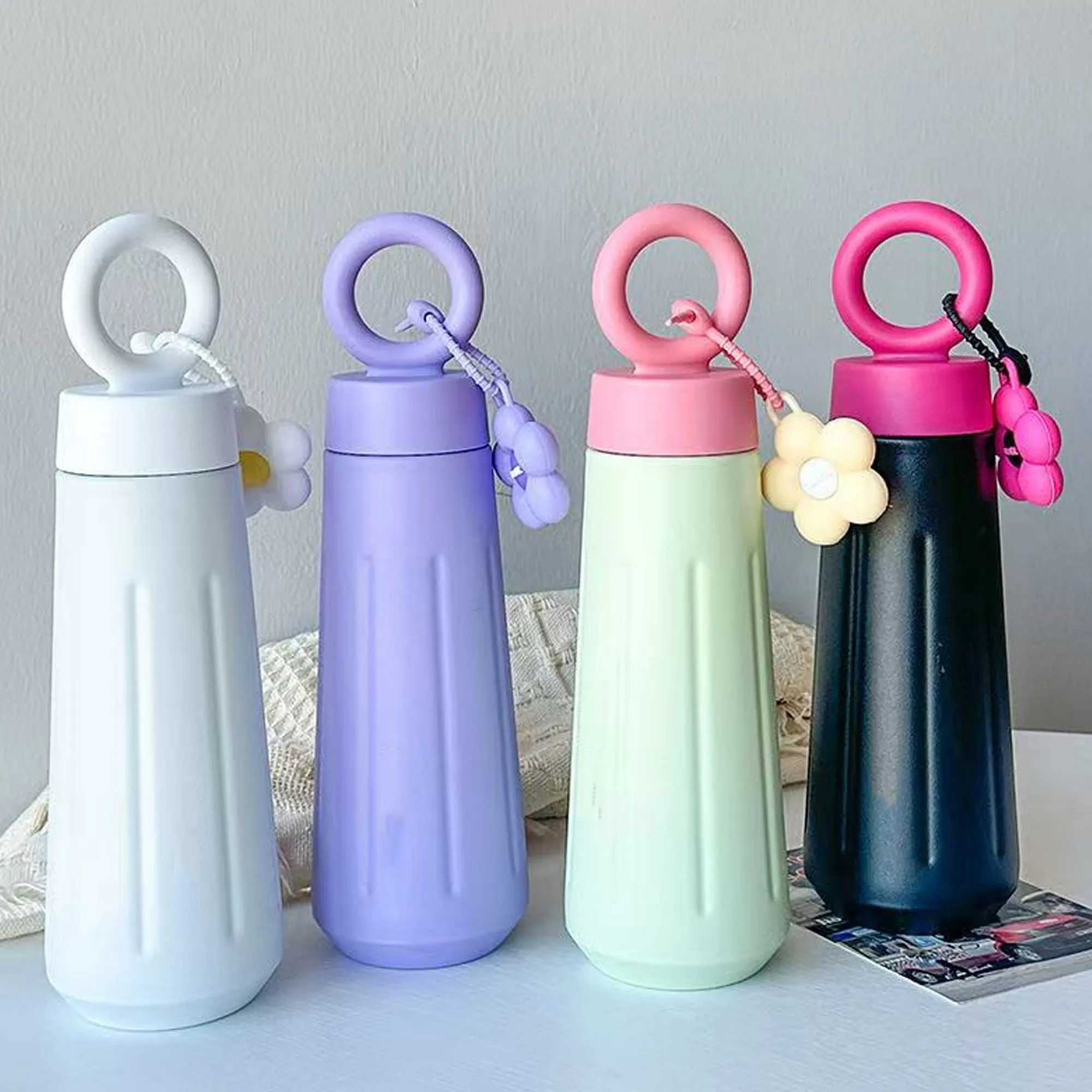 15 oz Petal shaped Stainless Steel Insulated Water Bottle 2