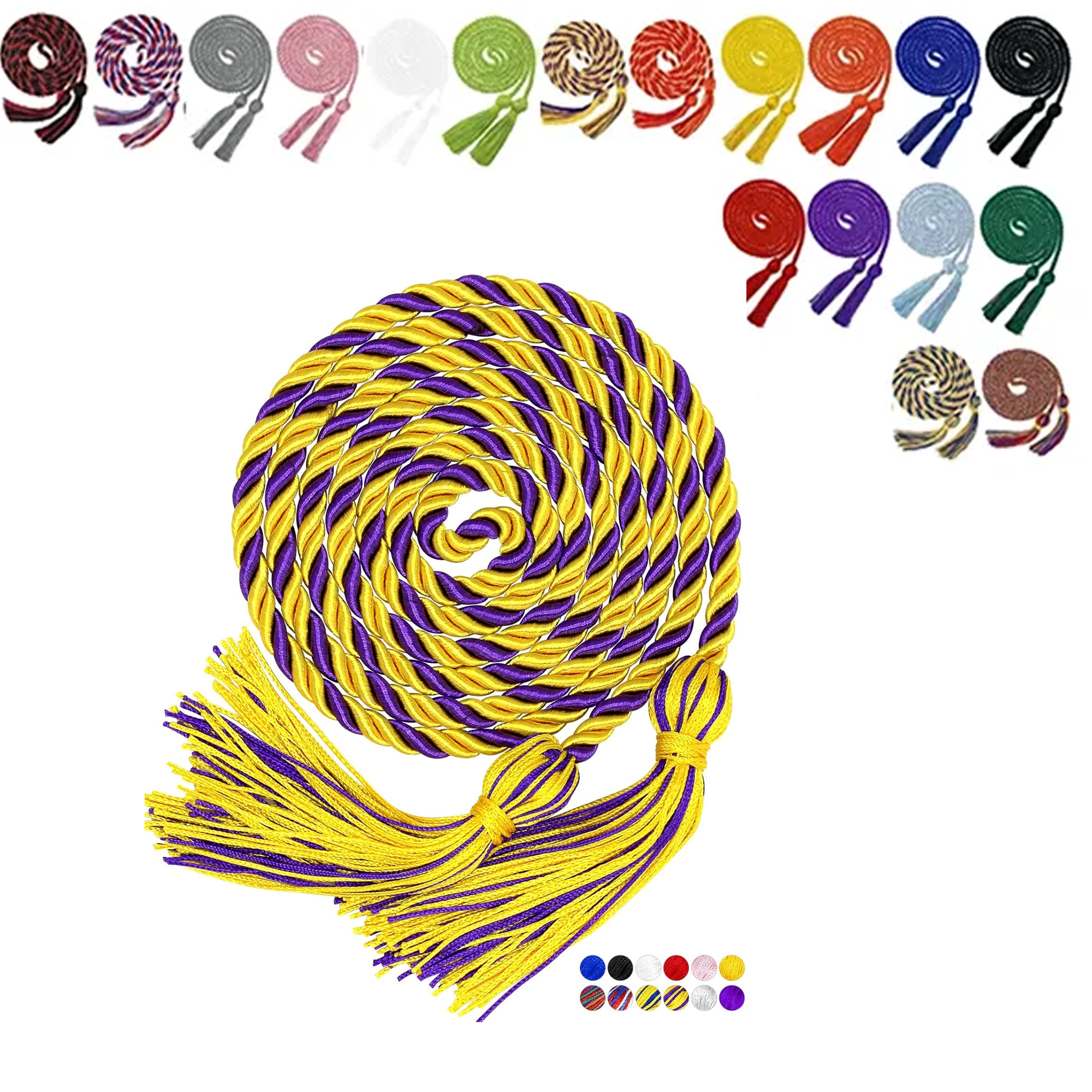Braided Graduation Cords ?C Multiple Ribbon Colors 2