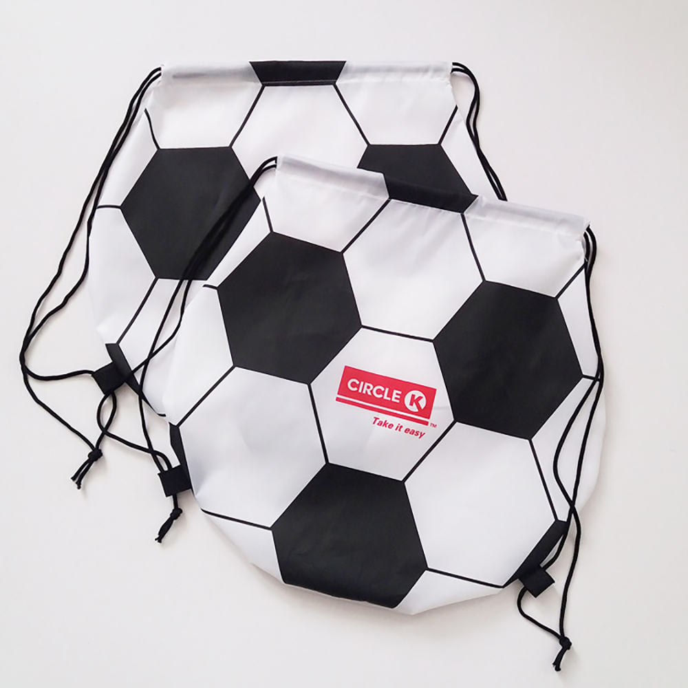 Football Design 210D Polyester Drawstring Bag 8