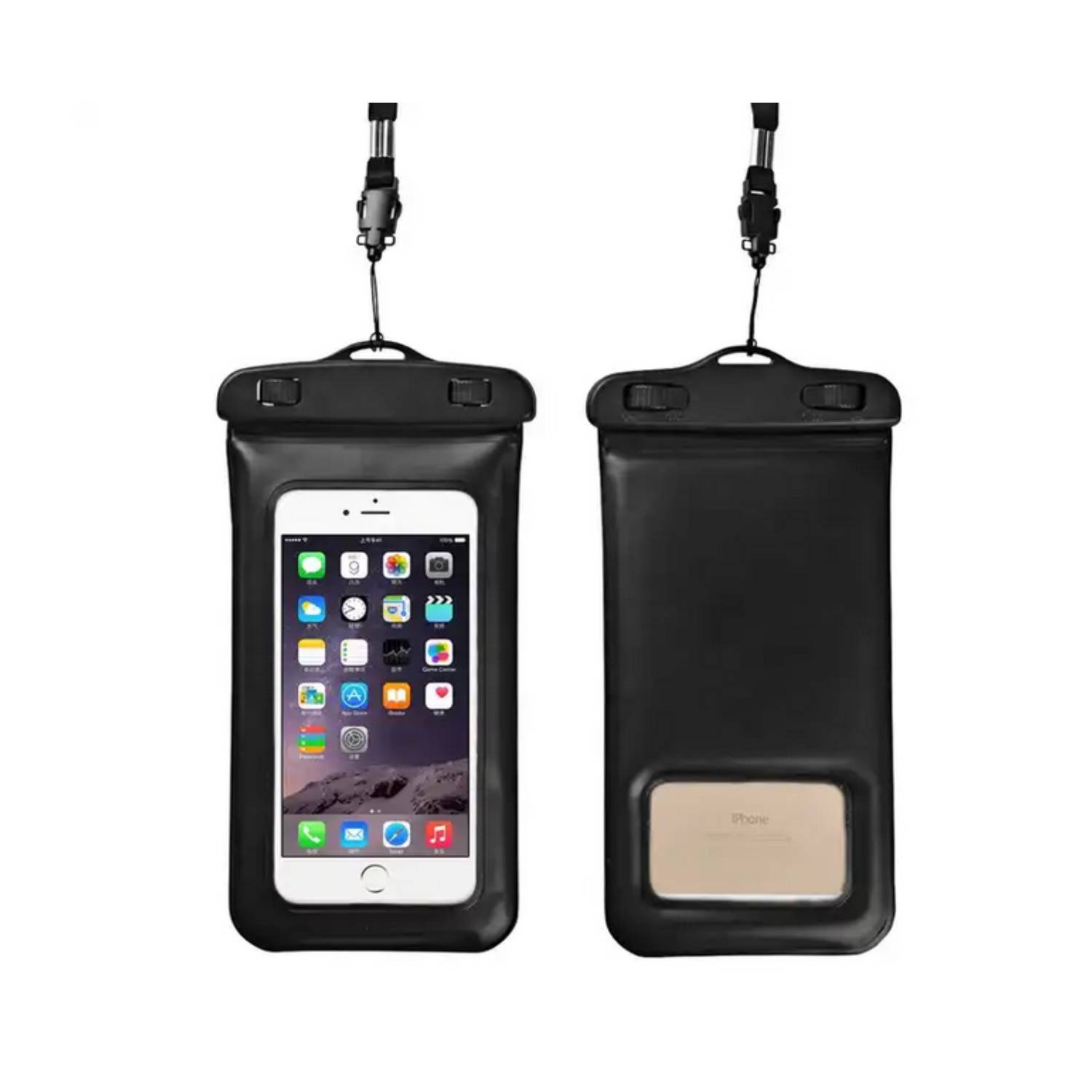 Built-in Sponge Waterproof Mobile Phone Pouch with Lanyard 3