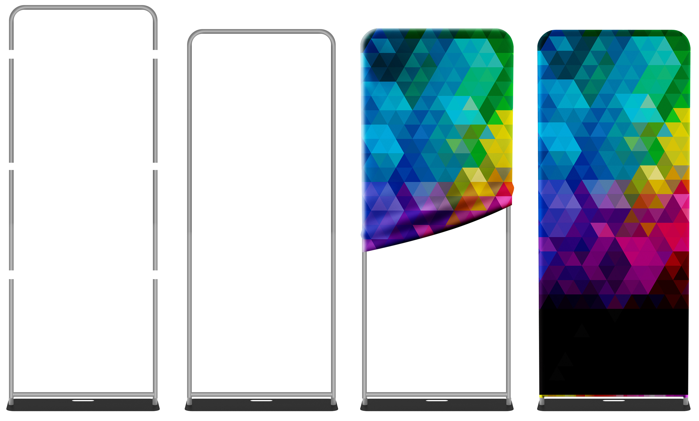 Tension Fabric Stand w/ 24"x90" Graphic