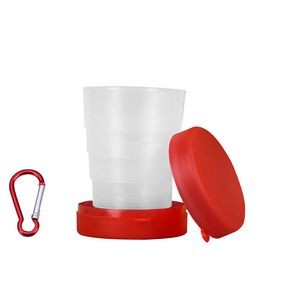 Translucent Plastic Collapsible Cup With Carabiner 16