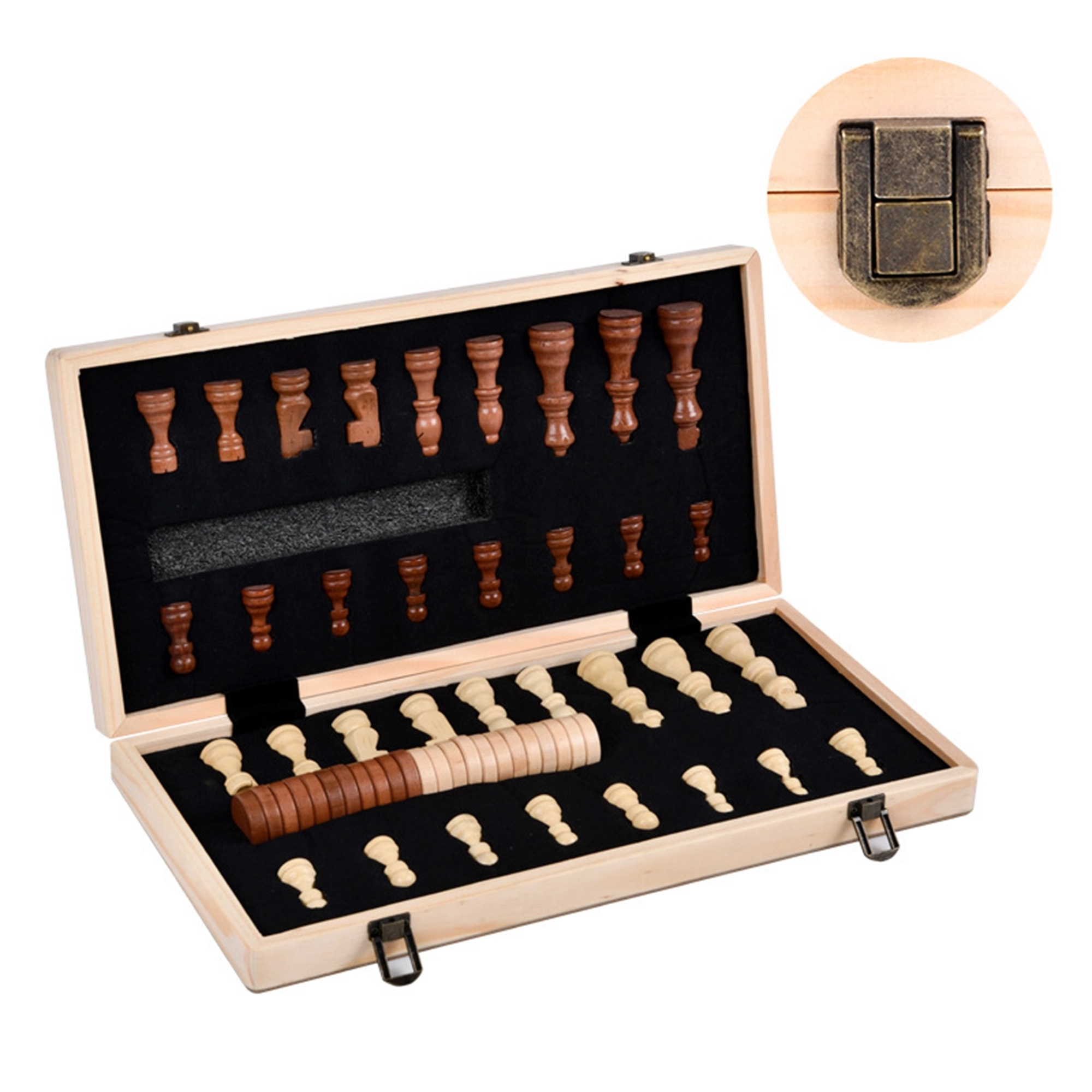 Wooden Chess Set Board Game for Adults and Kids 4