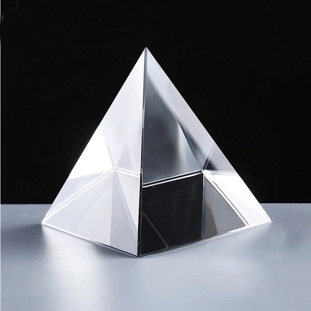 Pyramid Optic Crystal Paperweight 8