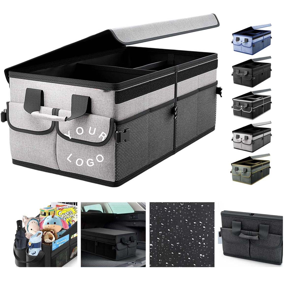Portable Car Organizer Box with Multiple Pockets 3