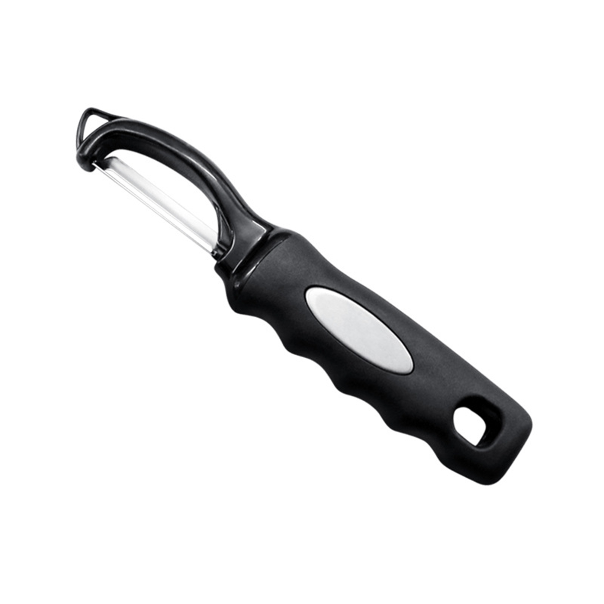 Stainless Steel Straight Blade Peeler 7.5" Ergonomic Handle 3