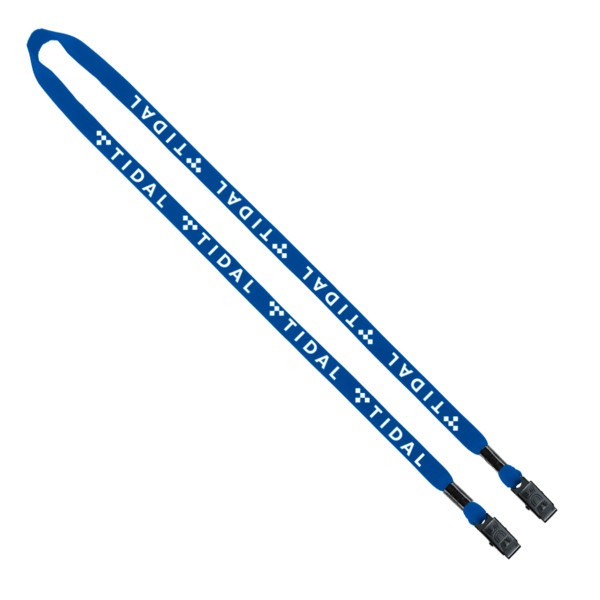 1/2" Cotton Double Bulldog Clip Lanyard 2