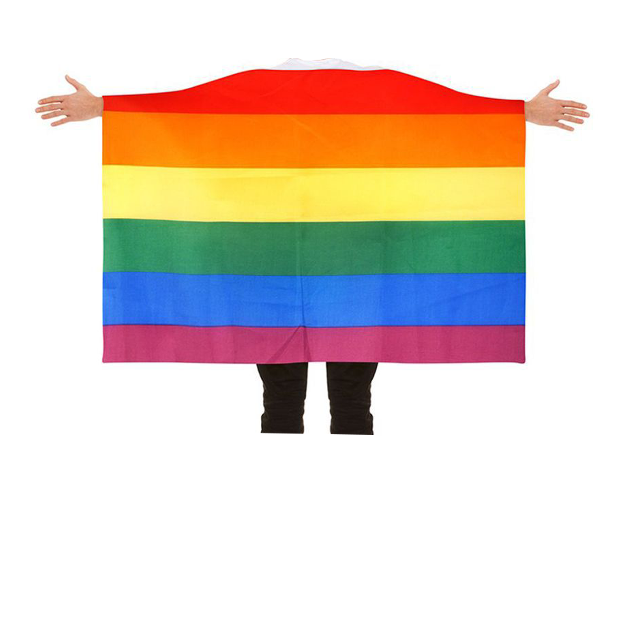 Custom Gay Pride Rainbow Flag Cape 3