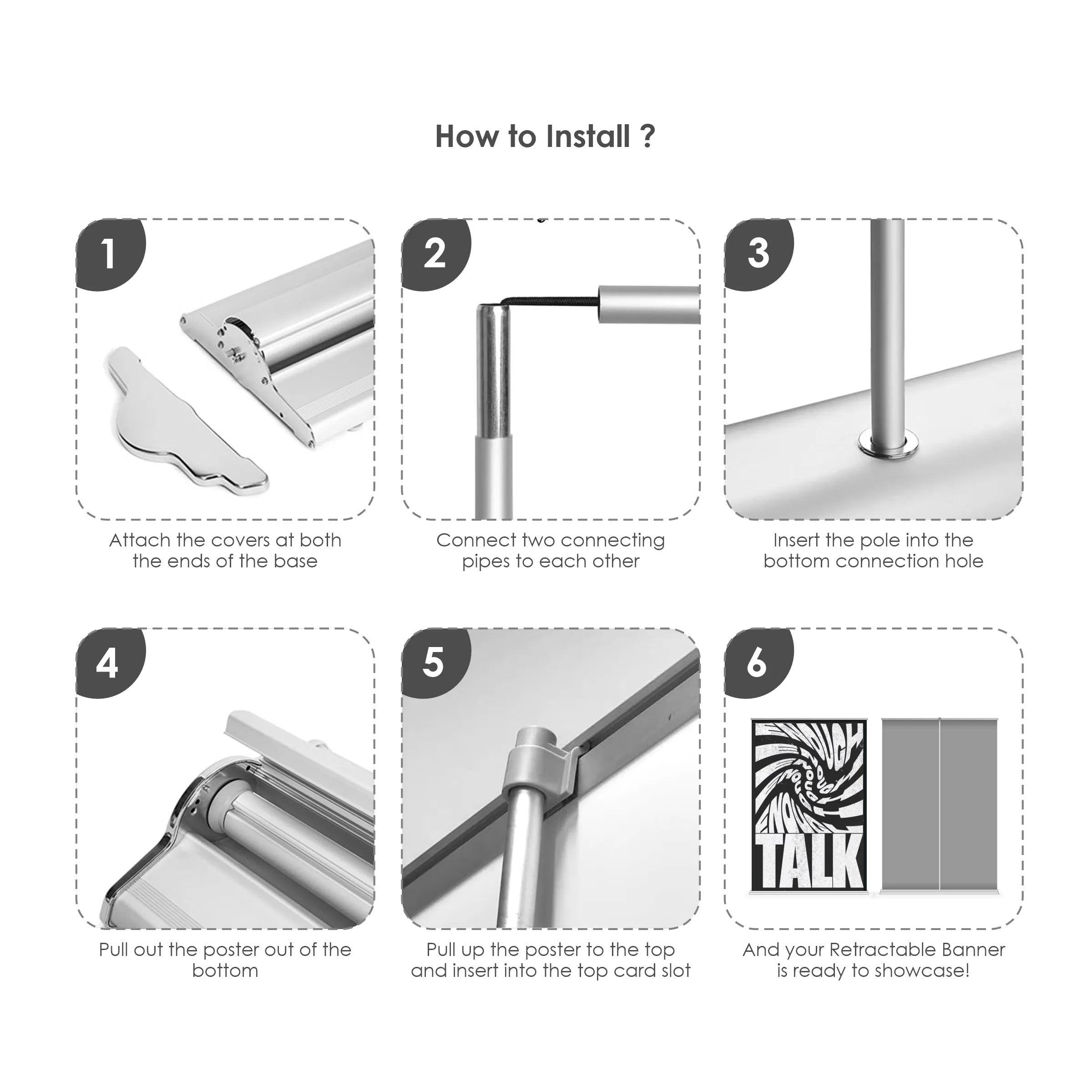 36" X 92" Wide Super Deluxe Retractable Banner Kit 4