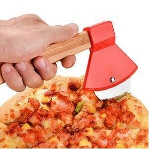 Axe Shaped Pizza Cutter Sharp Stainless Steel Blade 10