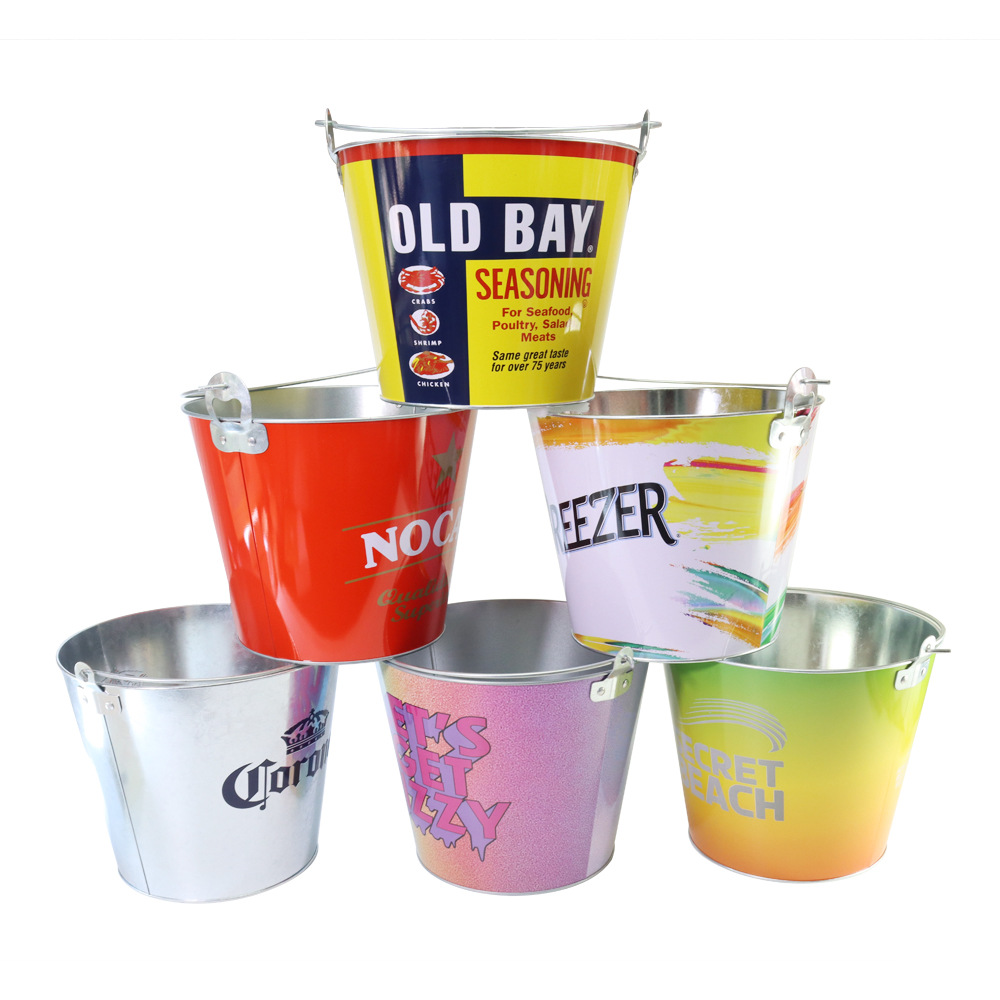 Metal Beer Ice Bucket with Carrying Handle 3