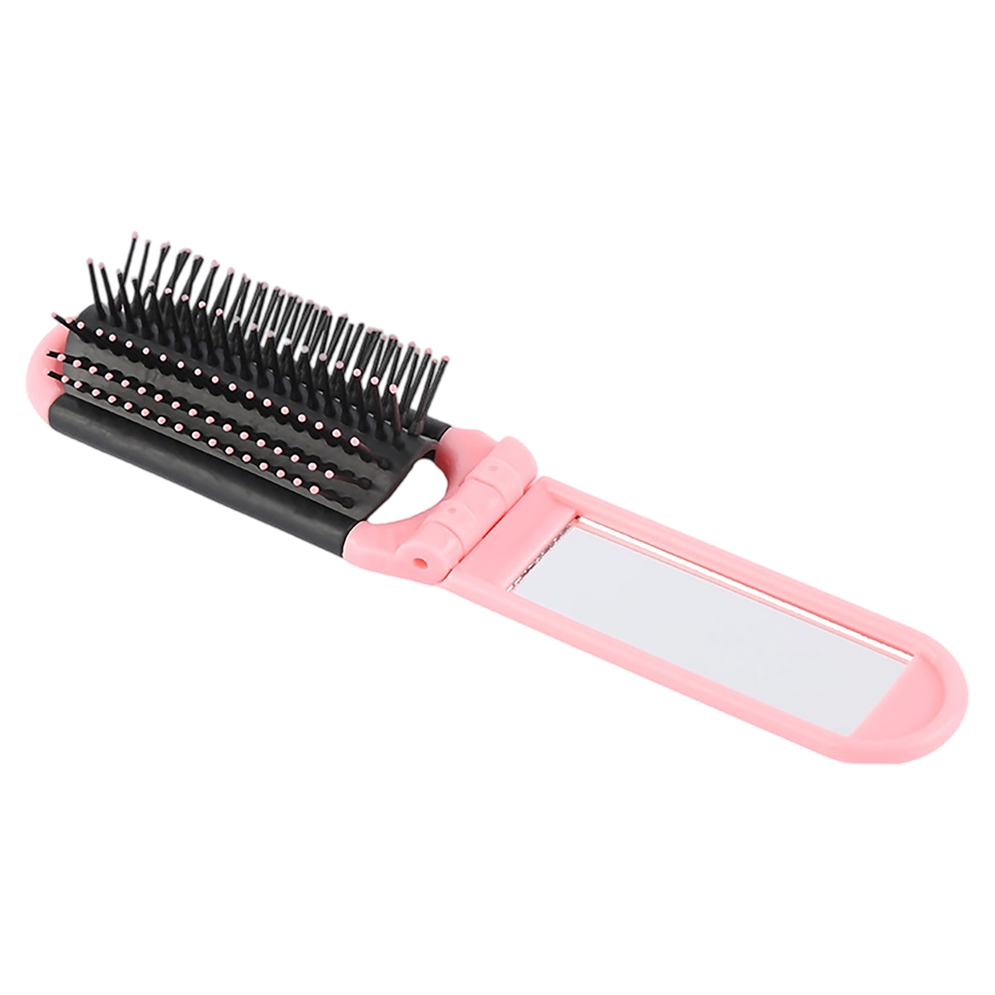 Folding Travel Hair Brush With Built In Mirror 4.3" x 1.5" x 1.2" 2
