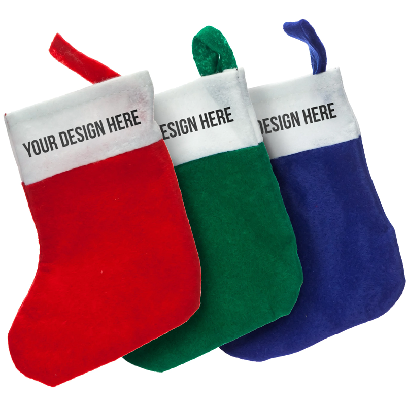 7" Mini Felt Christmas Stockings 2