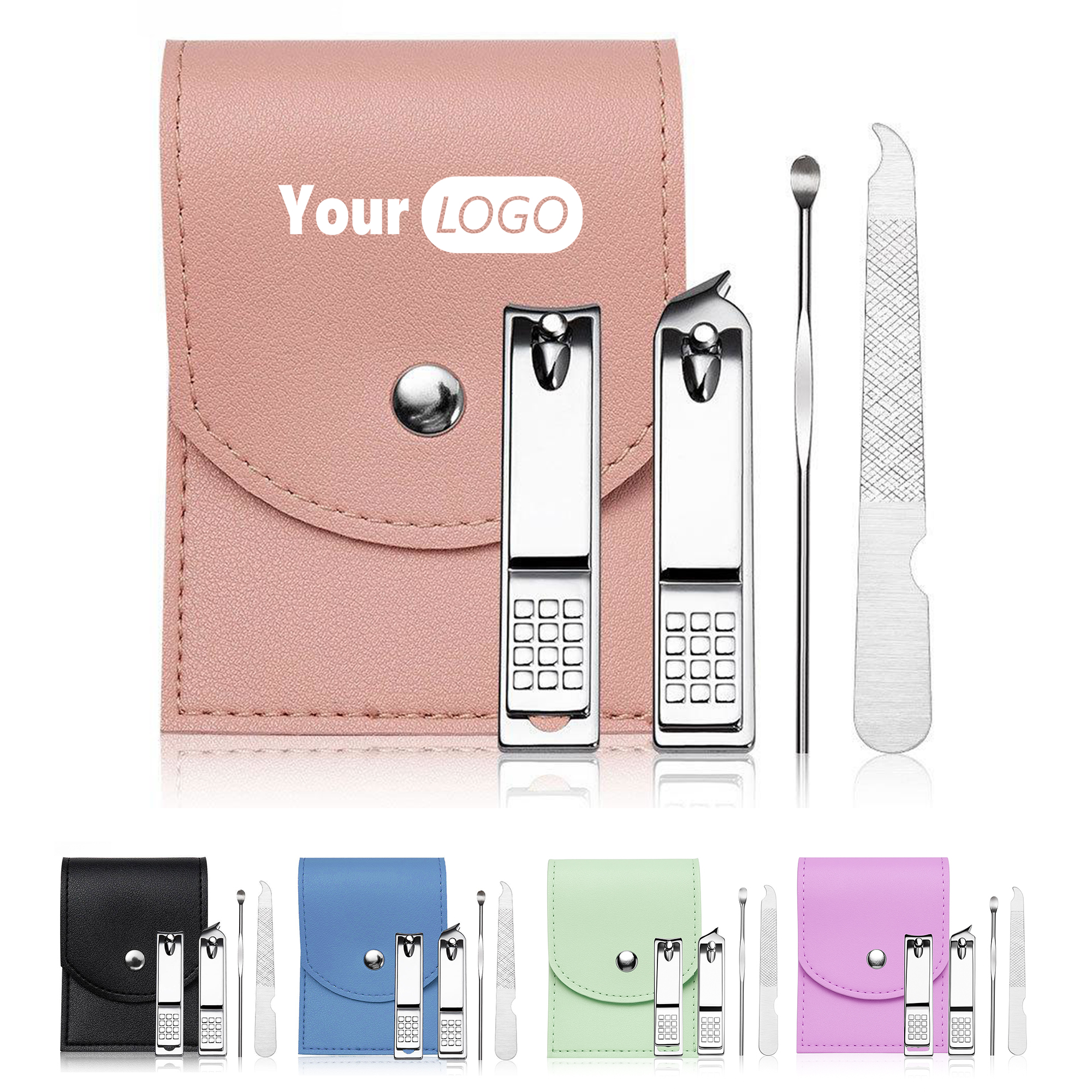 Portable Nail Care Kit With PU Case 8