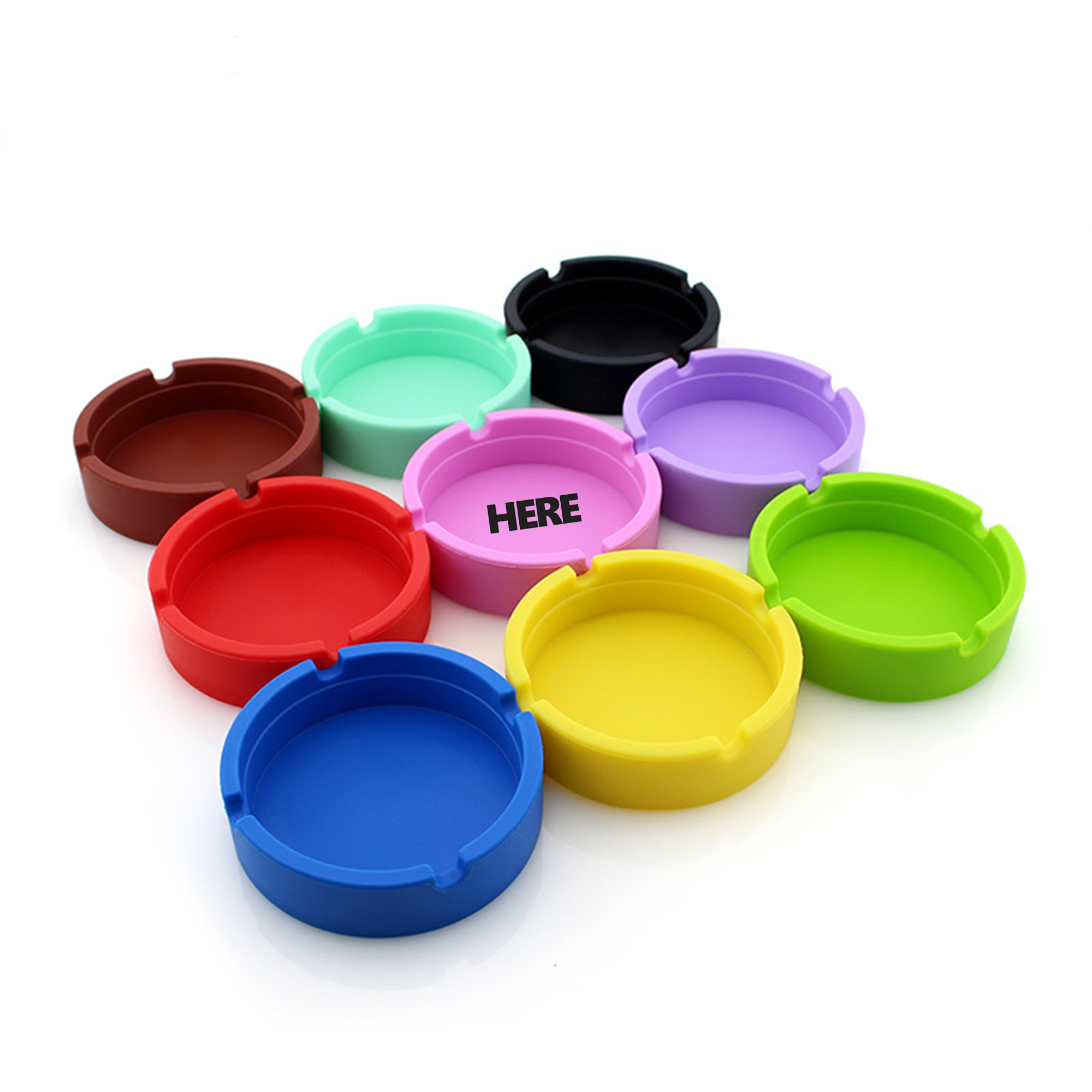 Round Soft Silicone Heat-Resistant Stylish Ashtray 1