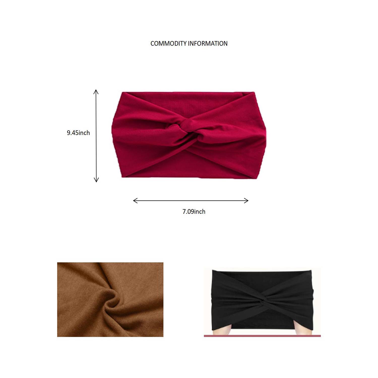 Extra Wide Elastic Cross Headband For Women 6