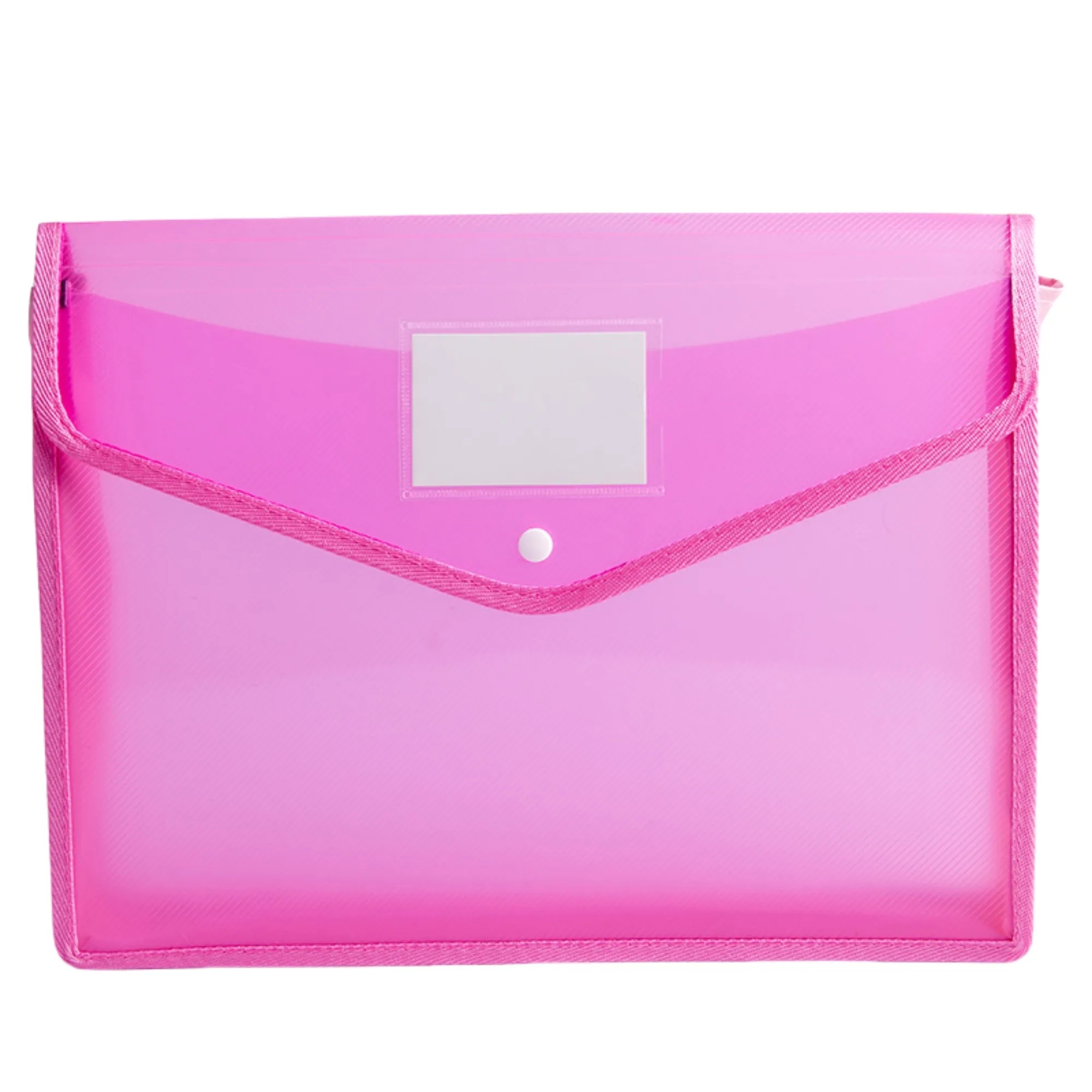 A4 Clear Visible PP Waterproof 3D Snap Document Bag 11