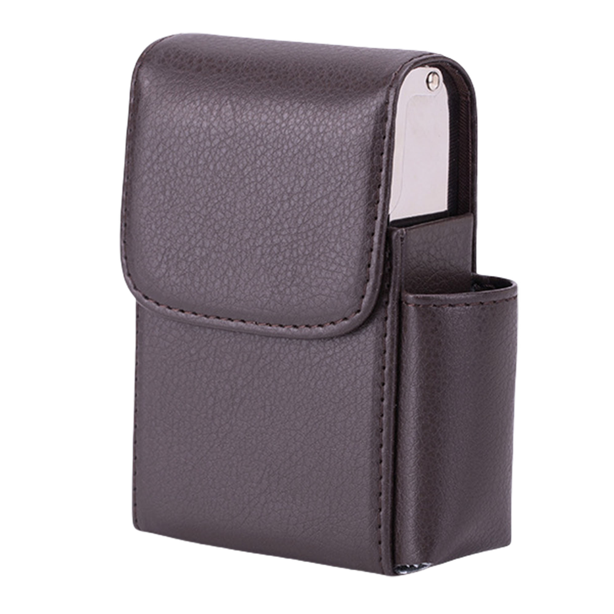 Leather Cigarette Case Flip Top Magnetic Closure 5
