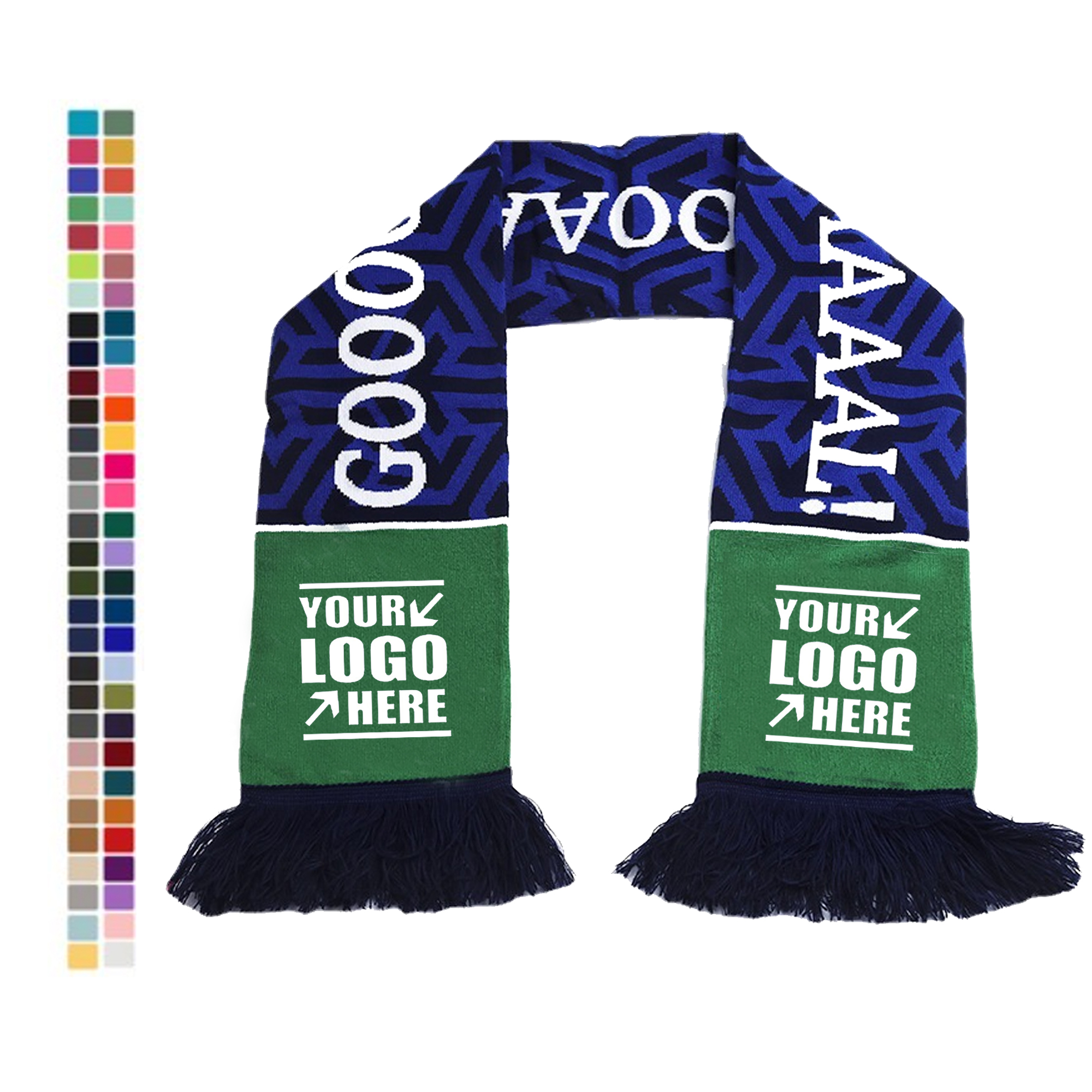 Double-Sided Sports Fan Knitted Scarf 3