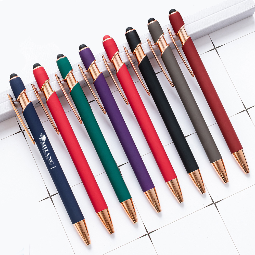 Soft Touch Aluminum Stylus Ballpoint Pen 12