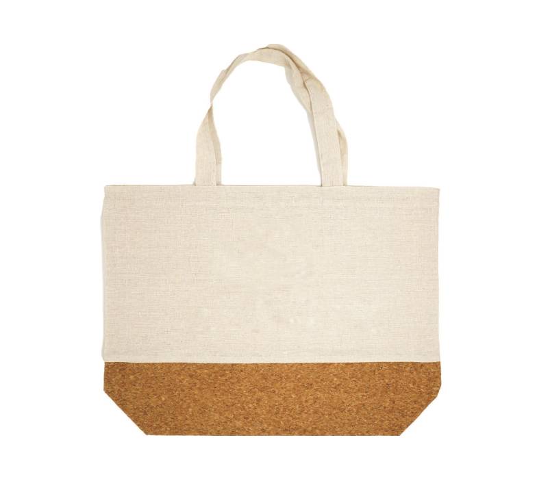 Linen and Cork Tote Bag, custom tote bag with logo imprint 2