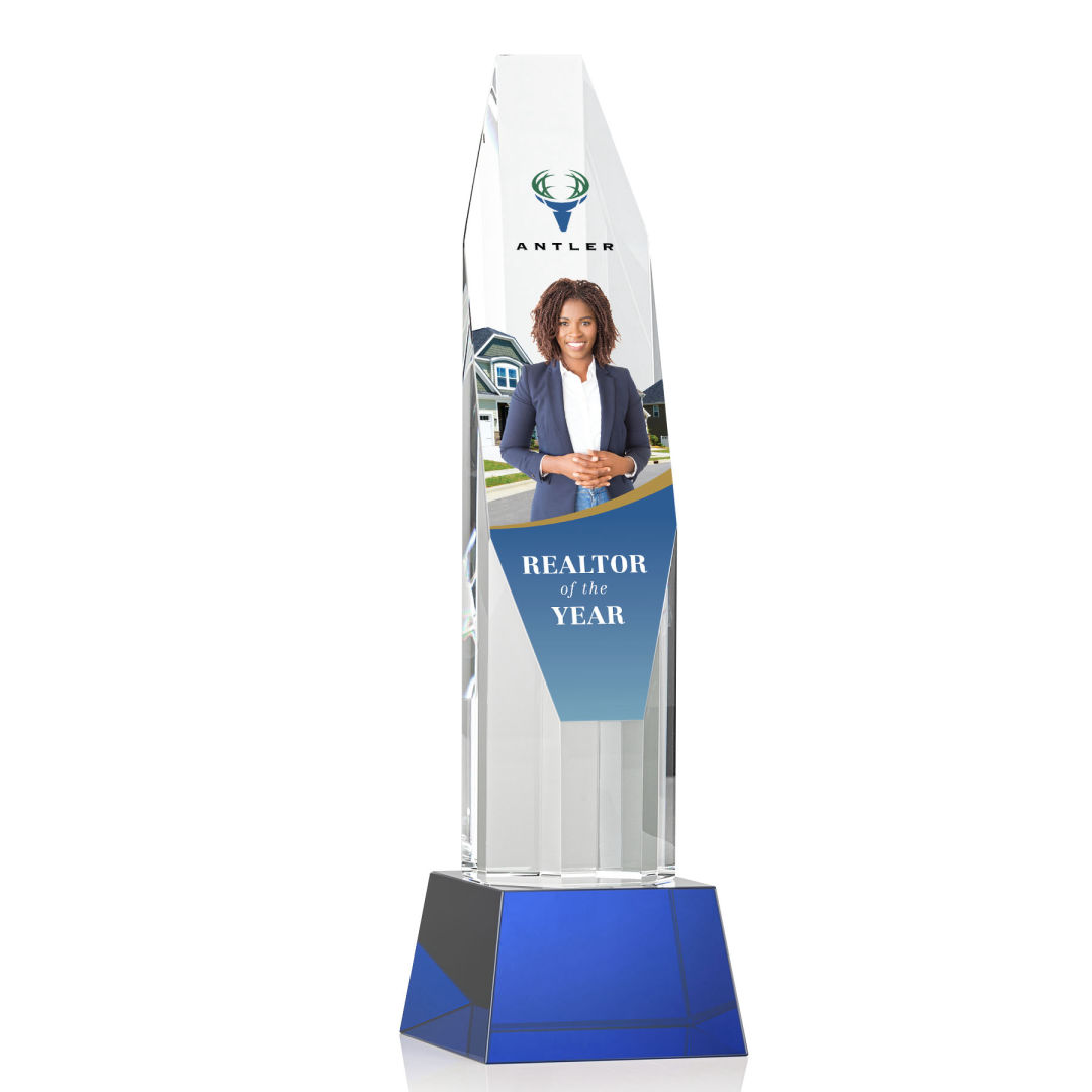 Barrhaven VividPrint™ Award on Base - Blue 3