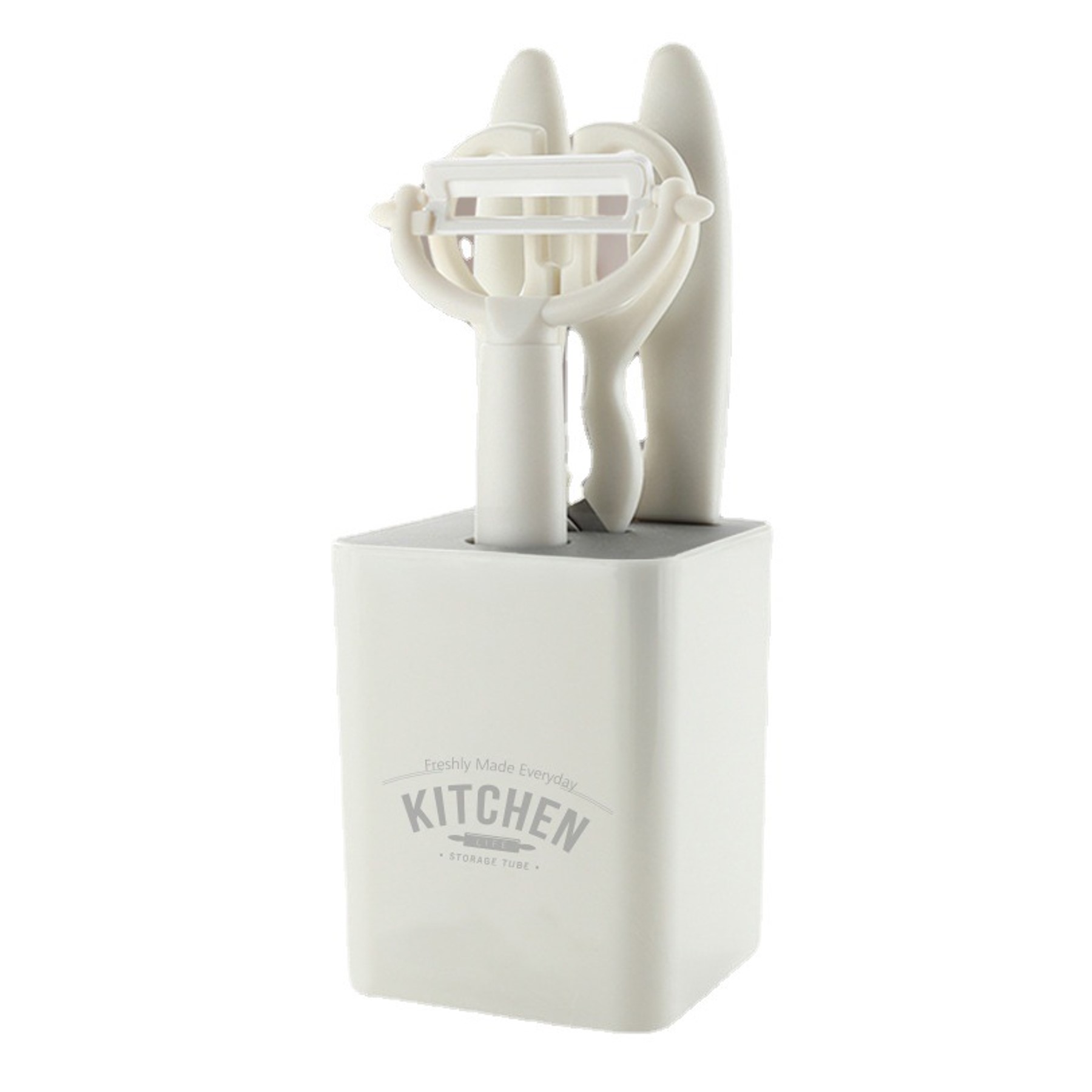 6 Pcs Kitchen Knife Set with Block (direct import) 6