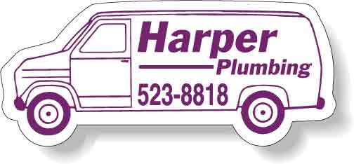 Magnet - Van Shape (4.125x1.875 - Left Facing) - Outdoor Safe 1