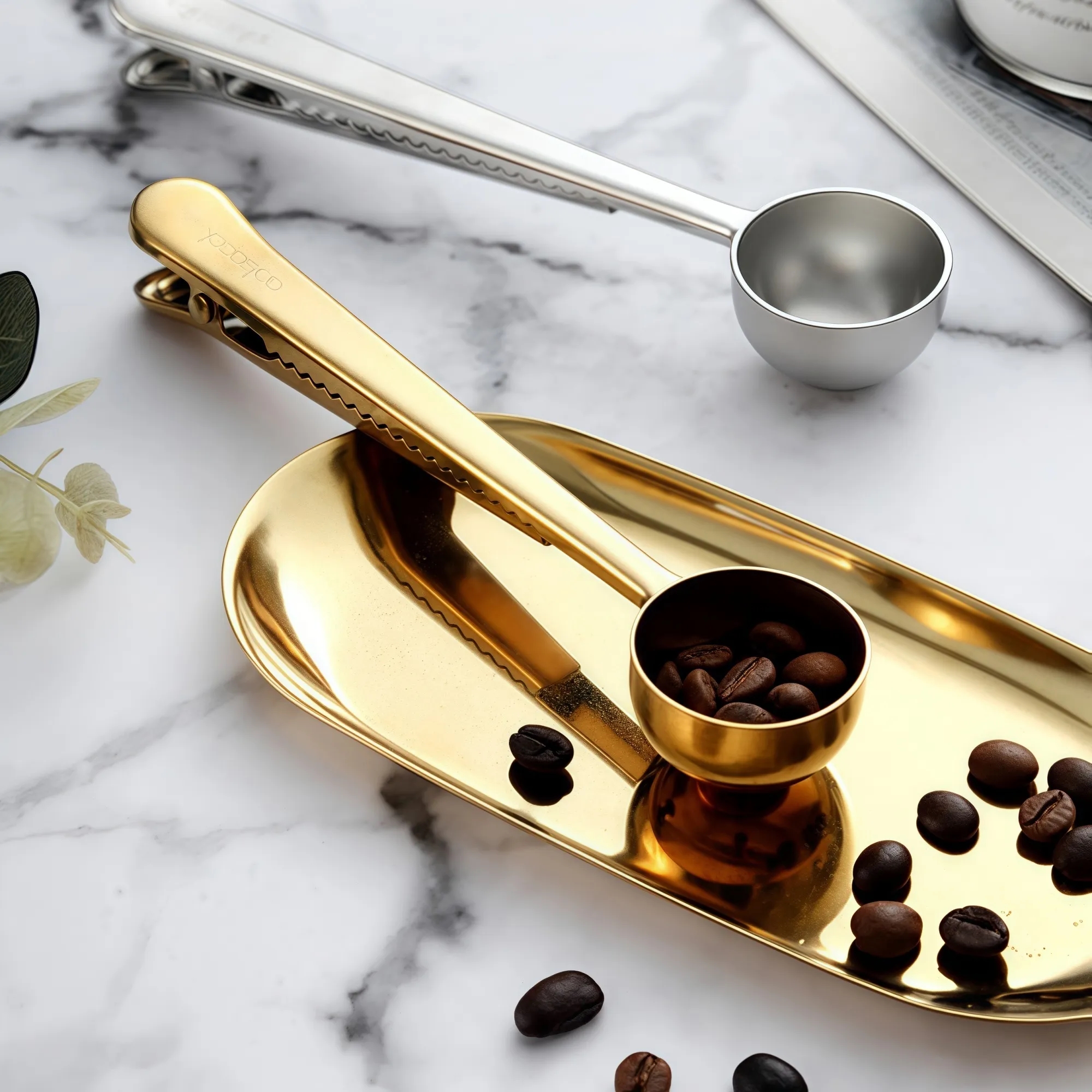 Stainless Steel Coffee Measuring Spoon with Sealing Clip 6