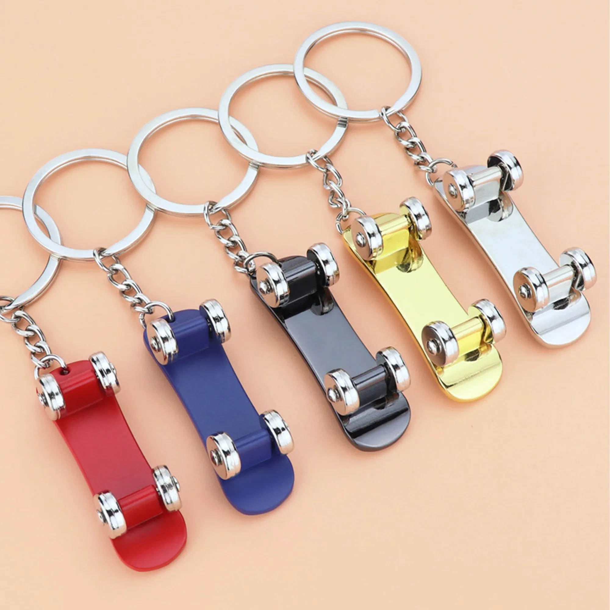 Metal Finger Skateboard Key Chain 5