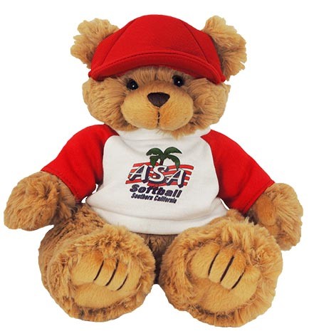 9" Baseball Bear with full color imprint 2