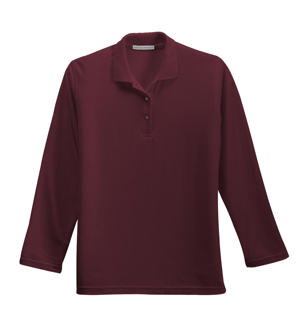 Port Authority Women's Silk Touch Long Sleeve Polo. L500LS 13