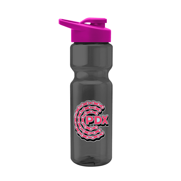 Blazer 28oz Transparent Bike Bottle w/Drink-thru Lid 210