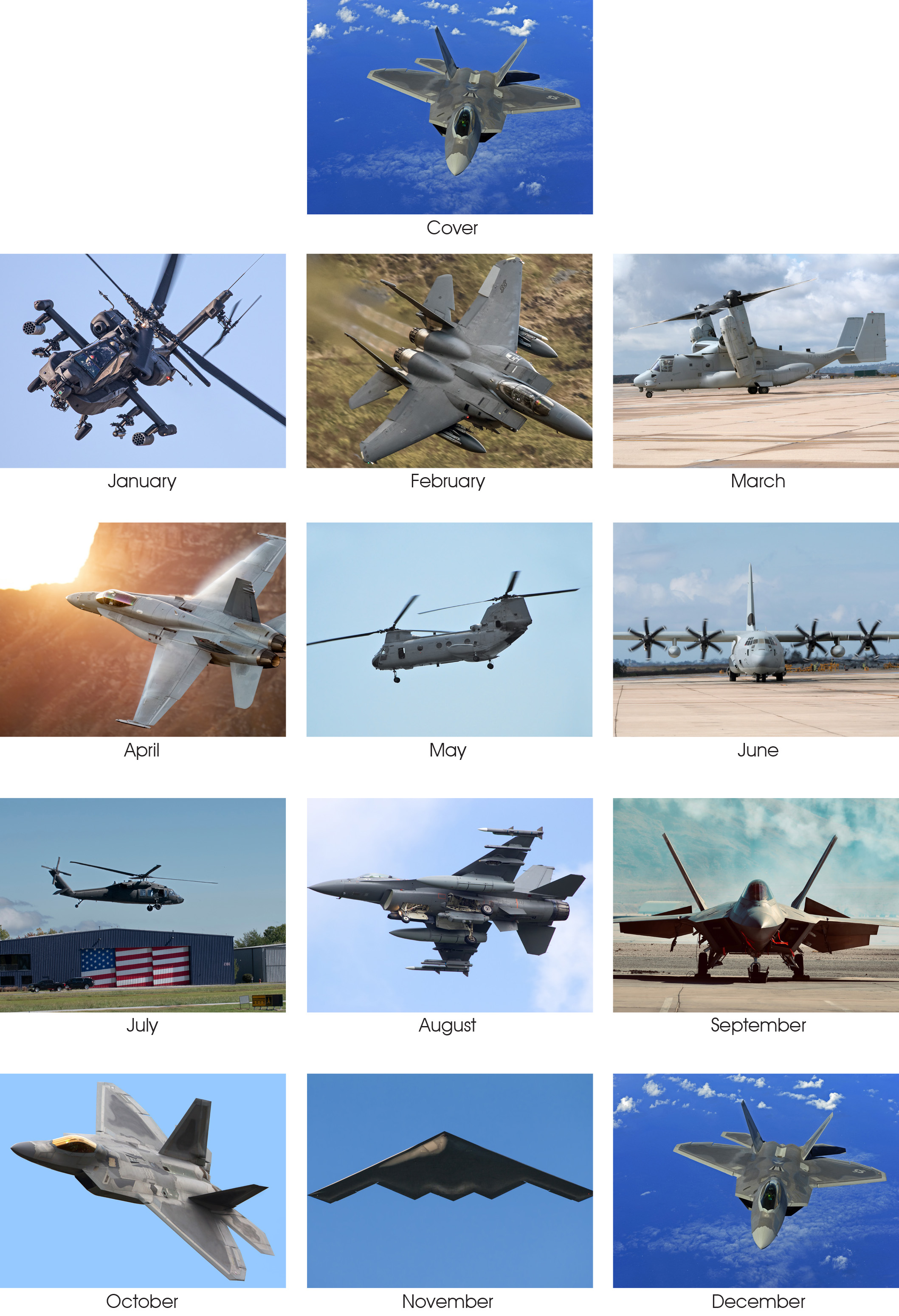 Military Aircraft 12 Month Wall Calendar 3