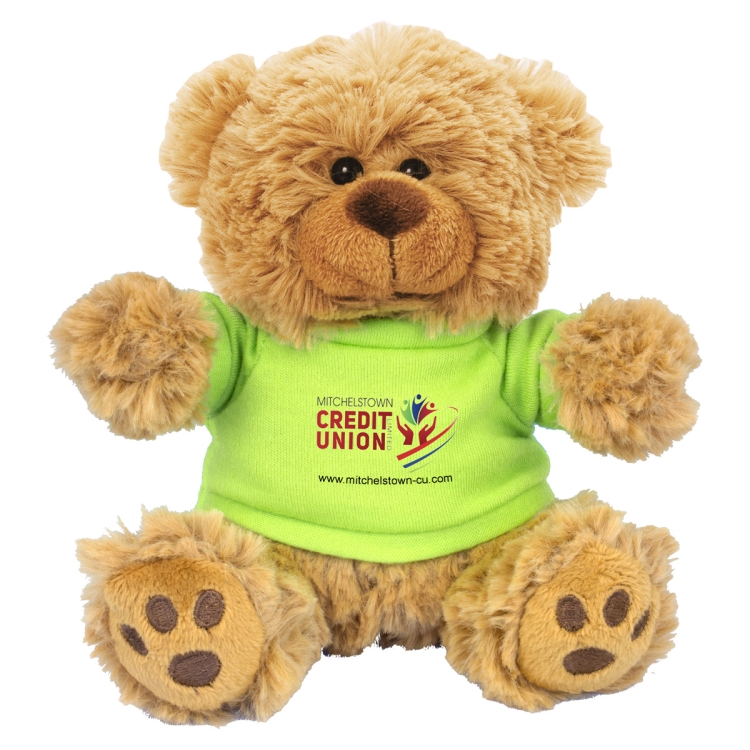 Ted T. Bear" 6" Plush Teddy Bear With Choice of T-Shirt Color 73