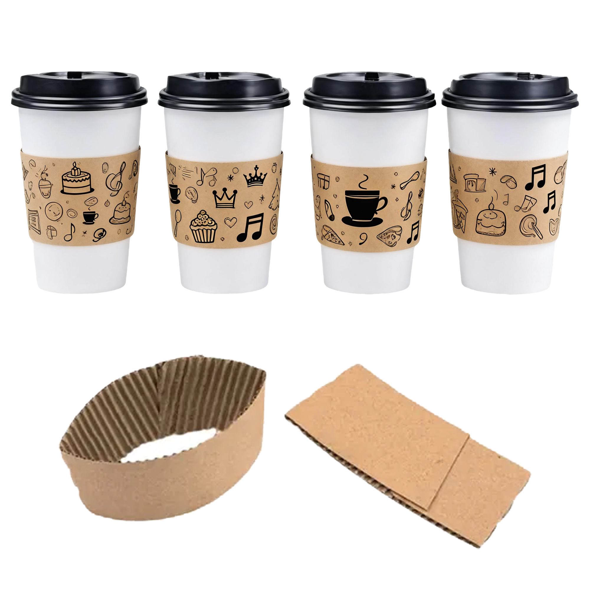 Disposable Anti-Scalding Milk Tea Cup Cover 2