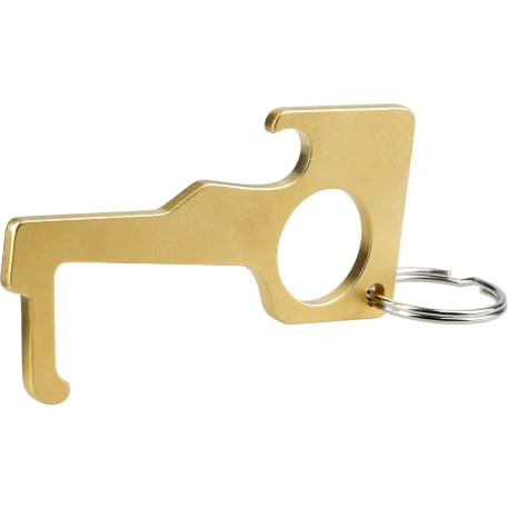 No Contact Keychain Bottle Opener - Brass 19