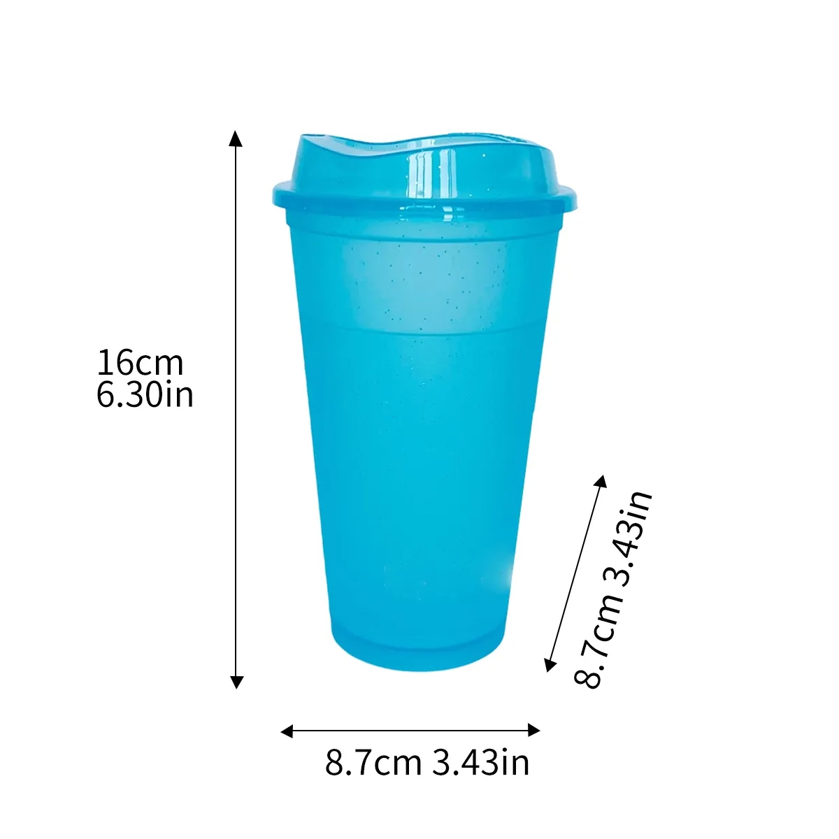 16 Oz. Plastic Shaker Cup With Flip Lid In Assorted Colors 5