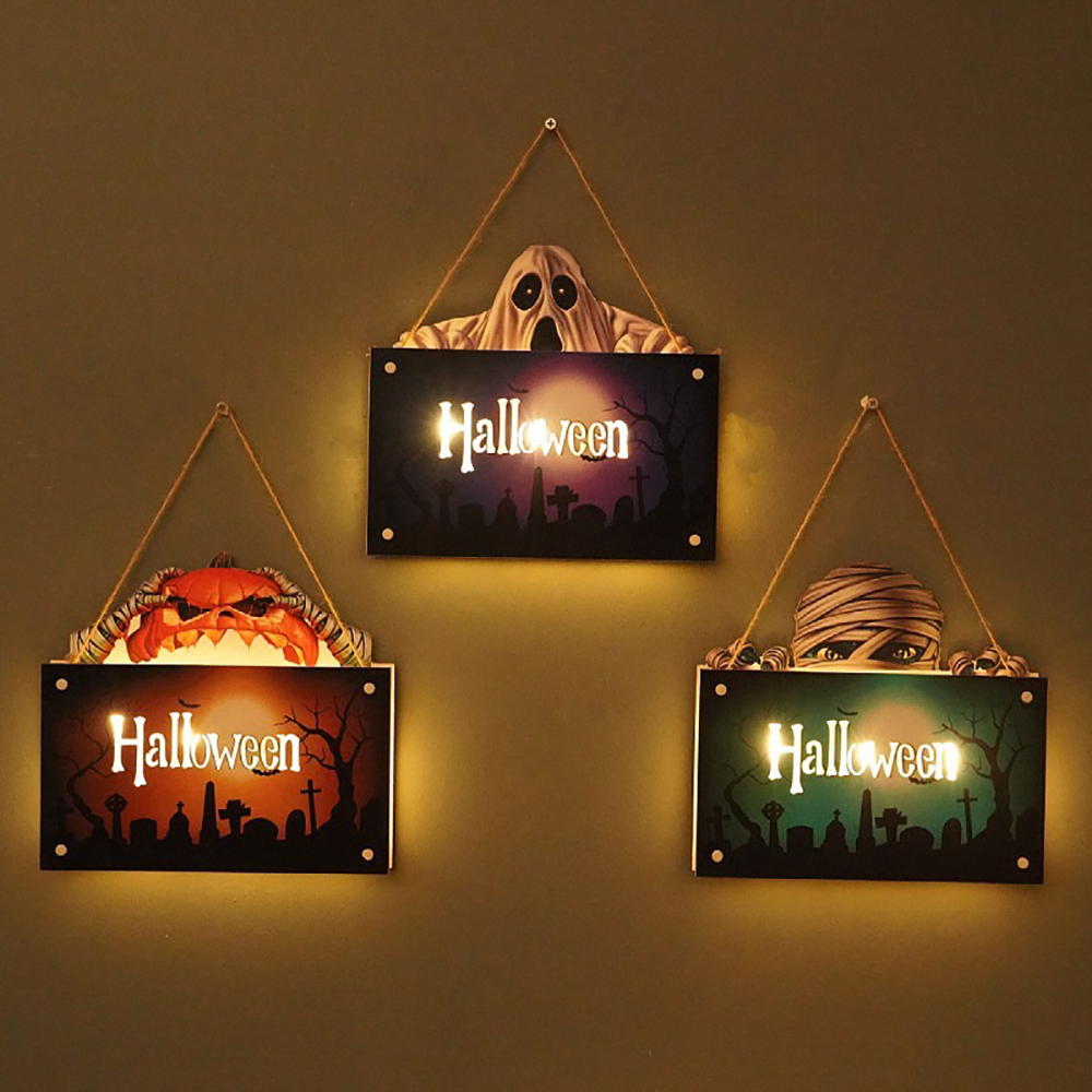 LED Halloween Doorplate Pumpkin Lamp 4